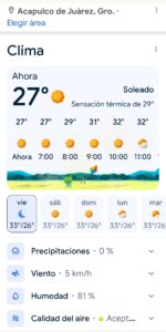 El clima este viernes